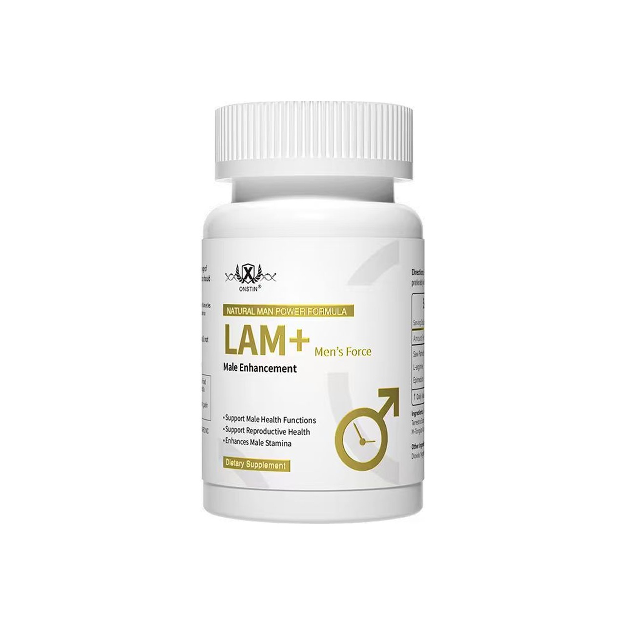 Onstin Lam+ bottle on a white background