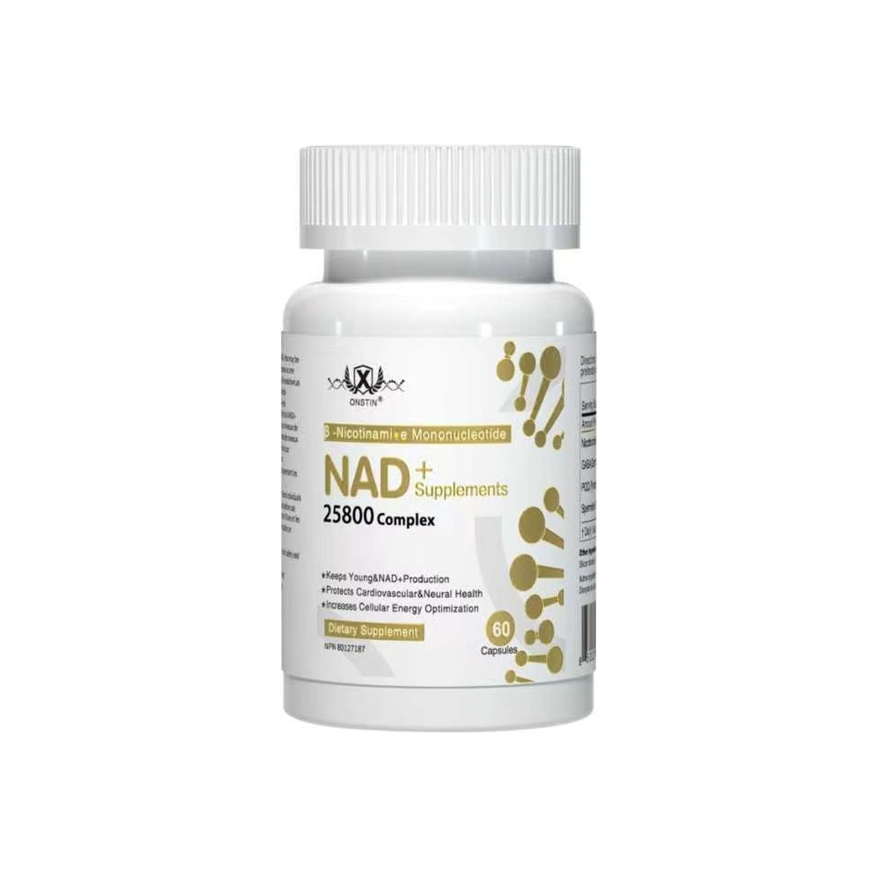 Onstin NAD+ Capsule bottle on a white background